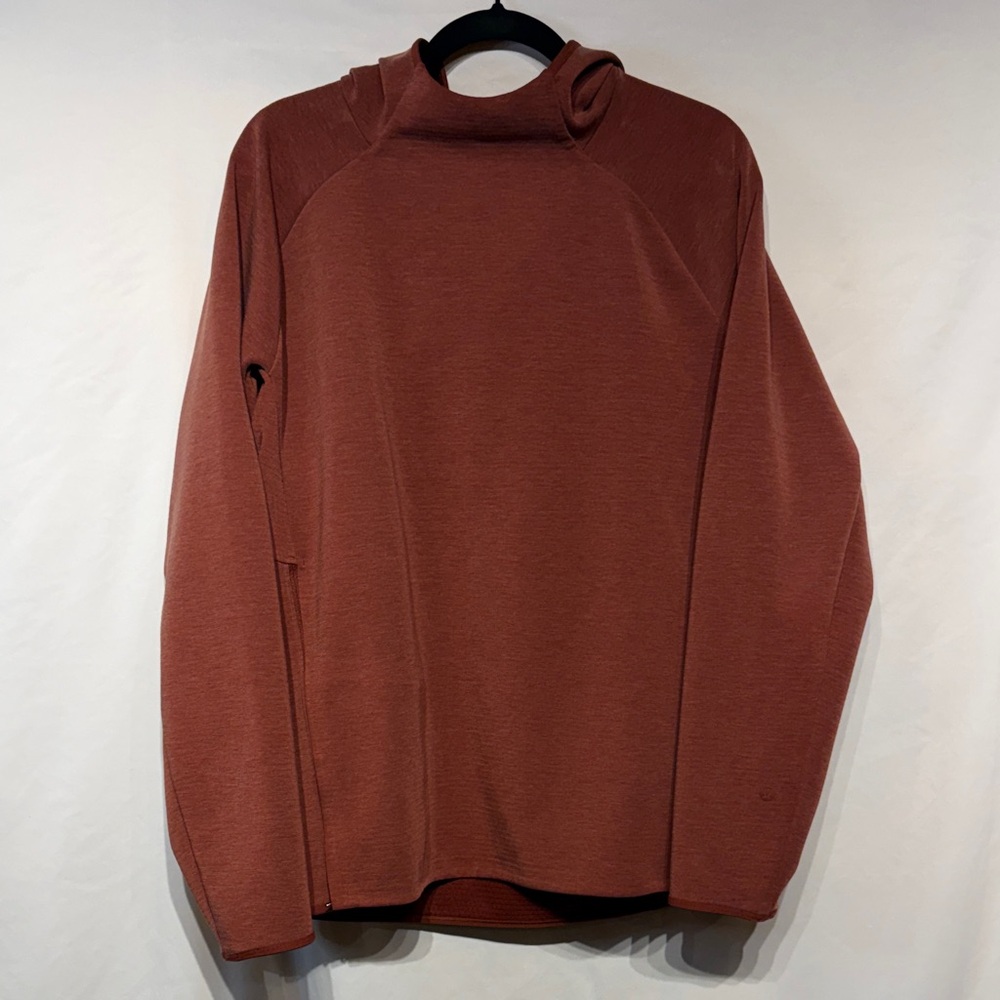 Lululemon Men’s GridLiner Fleece Hoodie Heathered Date Brown Size Large - Picture 4 of 12